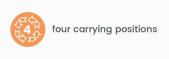 Four carrying positions Four carrying positions