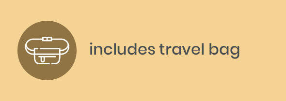 includes travel bag includes travel bag