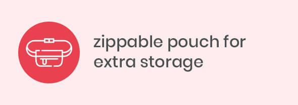 zippable pouch for extra storage zippable pouch for extra storage