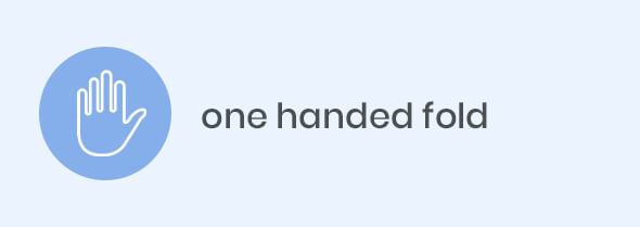 one-handed fold one-handed fold