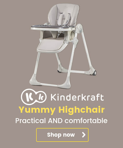 kinderkraft yummy highchair pink