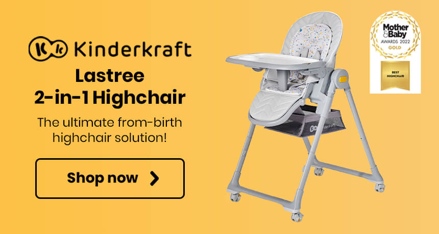 Kinderkraft Lastree 2-in-1 Highchair The from birth highchair solution!