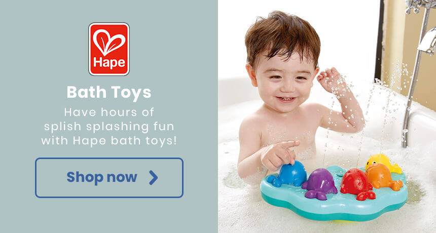 Have hours of splish splashing fun with Hape bath toys
